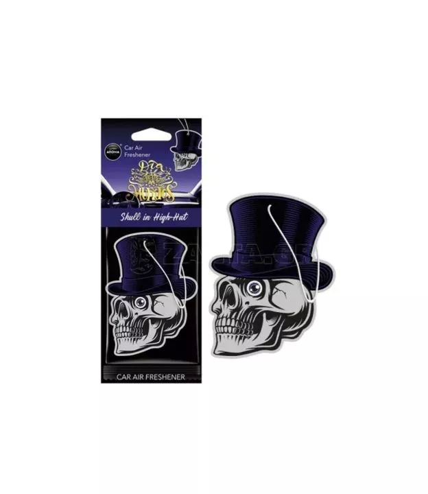 ΑΡΩΜΑΤΙΚΟ ΚΡΕΜΑΣΤΟ AROMA CAR MUERTOS SKULL IN HAT BLACK OUD ΑMiO - 1 TEM.