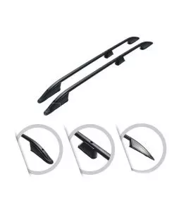 ΜΠΑΡΕΣ ΟΡΟΦΗΣ ΓΙΑ OPEL VIVARO 2014-2019/RENAULT TRAFIC 2014-2019/ TALENTO ΠΑΡΑΛΛΗΛΕΣ ΑΛΟΥΜΙΝΙΟΥ ΜΑΥΡΕΣ SOLID L2 OMTEC - 2 TEM. 