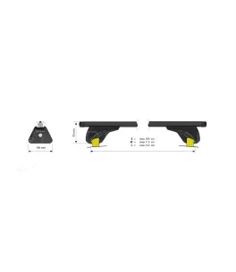 ΜΠΑΡΕΣ ΟΡΟΦΗΣ HELIO BLACK (M) 120cm ΑΛΟΥΜΙΝΙΟΥ ΜΑΥΡΗ ΜΕ ΚΛΕΙΔΑΡΙΕΣ (FLUSH RAILING)  NORDRIVE - 2 TEM. 