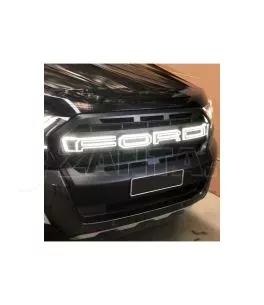 Μάσκα Για Ford Ranger T8 2019+ Wild Trak Φωτιζόμενη Μαύρο Ματ 