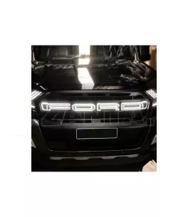 Μάσκα Για Ford Ranger T8 2019+ Wild Trak Φωτιζόμενη Μαύρο Ματ 