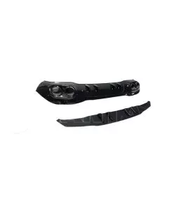 Diffuser Πίσω Προφυλακτήρα Για Mercedes-Benz A-Class W177 19+ Hatchback Amg Look Με Μαύρες Μπούκες 