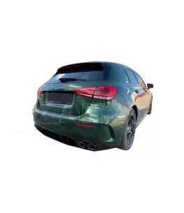 Diffuser Πίσω Προφυλακτήρα Για Mercedes-Benz A-Class W177 19+ Hatchback Amg Look Με Μαύρες Μπούκες 