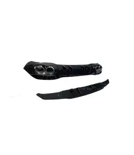 Diffuser Πίσω Προφυλακτήρα Για Mercedes-Benz A-Class W177 19+ Hatchback Amg Look Με Μπούκες Χρωμίου 