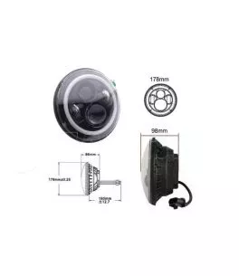 Μπροστινά Φανάρια Set Για Jeep Wrangler 96+ / Mercedes-Benz G-Class W463 / Hummer H1/H2 / Harley-Davidson Led Angel Eyes / DRL P 