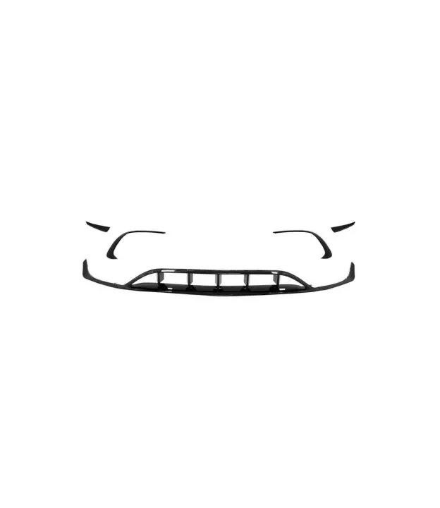 Splitters Μπροστινού Προφυλακτήρα Για Mercedes-Benz A-Class W176 15-18 Facelift Amg Line Έκδοση Γυαλιστερό Μαύρο 7 Τεμάχια