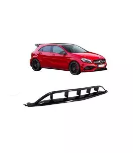 Splitters Μπροστινού Προφυλακτήρα Για Mercedes-Benz A-Class W176 15-18 Facelift Amg Line Έκδοση Γυαλιστερό Μαύρο 7 Τεμάχια 