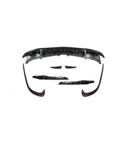 Splitters Μπροστινού Προφυλακτήρα Για Mercedes-Benz A-Class W176 15-18 Facelift Amg Line Έκδοση Γυαλιστερό Μαύρο 7 Τεμάχια 