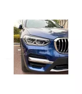 Φρυδάκια Μπροστινών Φαναριών Για Bmw X3 G01 & X4 G02 2018+ Βαμμένα Μάυρο Γυαλιστερό Χρώμα 2 Τεμάχια 