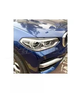 Φρυδάκια Μπροστινών Φαναριών Για Bmw X3 G01 & X4 G02 2018+ Βαμμένα Μάυρο Γυαλιστερό Χρώμα 2 Τεμάχια 