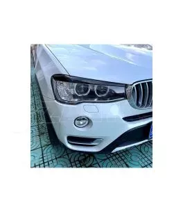 Φρυδάκια Μπροστινών Φαναριών Για Bmw X3 F25 LCI & X4 F26 2014-2017 Βαμμένα Μάυρο Γυαλιστερό Χρώμα 2 Τεμάχια 