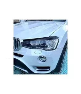 Φρυδάκια Μπροστινών Φαναριών Για Bmw X3 F25 LCI & X4 F26 2014-2017 Βαμμένα Μάυρο Γυαλιστερό Χρώμα 2 Τεμάχια 
