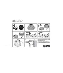 Καπάκια Μπροστινών Φαναριών Osram LEDCAP07 Για Τοποθέτηση Led Φ90mm 2 Τεμάχια 