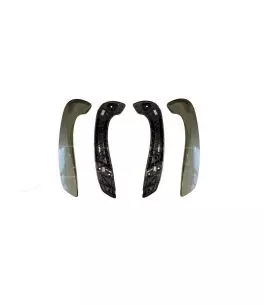 Χειρολαβές Πόρτας Εσωτερικές Για Renault Megane 3 09-17 / Fluence 09-15 Εμπρός Αριστερά & Δεξιά Σετ 4 Τεμαχίων Smoke / Γκρι 