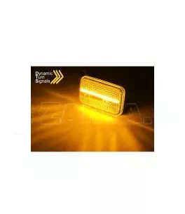 Πλαϊνά Φλας Φτερού Για Audi 100 82-94 / 200 82-91 / Α6 C4 94-97 / 80 91-96 Dynamic  Led White 2 Τεμάχια 
