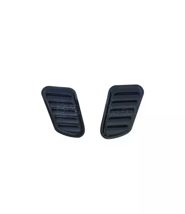 Αεραγωγοί Καπό Αυτοκόλλητοι Universal Τύπου Bmw GTR Μεγάλοι 18 x 15 x 33 x 1.5cm Μαύροι 2 Τεμάχια