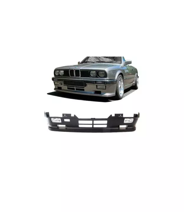 Μπροστινός Προφυλακτήρας Για Bmw 3 E30 83-85 Pre-Facelift M-Technik 1 Look Με Προβολείς Ομίχλης