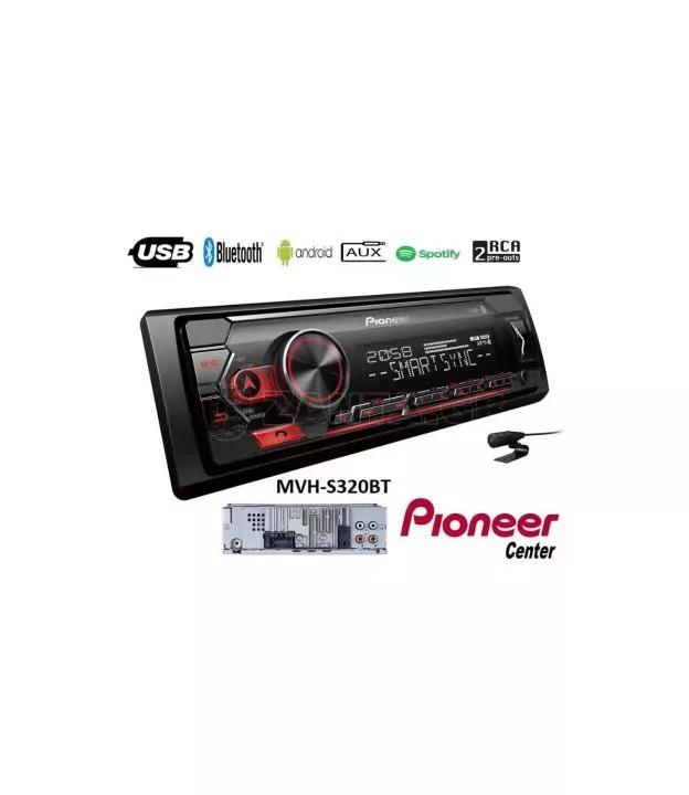 Radio USB / Bluetooth / AUX 4x50W Pioneer MVH-S320BT Universal 1DIN Με Αποσπώμενη Πρόσοψη