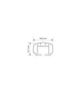 ΜΠΑΡΕΣ ΟΡΟΦΗΣ ΑΛΟΥΜΙΝΙΟΥ ΜΑΥΡΗ (L) 127 cm HELIO BLACK max90kg​ NORDRIVE - 2 TEM. 