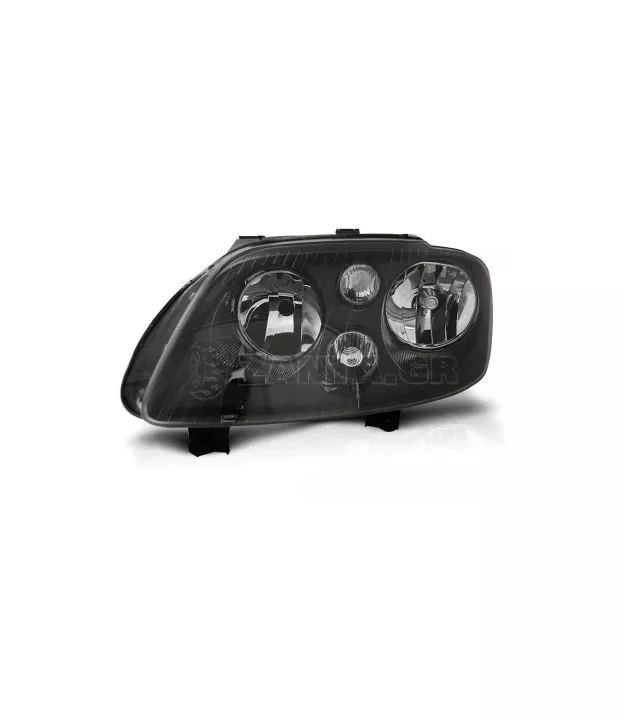 Φανάρι Μπροστινό Αριστερό Για VW Caddy 03-10 H7/H7 Μαύρο Με Μοτέρ TYC