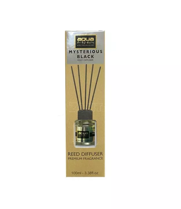 Αρωματικό Χώρου Mysterious Black Home Reed Diffuser με 6 Στικς Aqua 100 ml - 1 τμχ