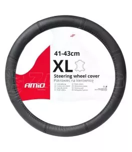ΚΑΛΥΜΜΑ ΤΙΜΟΝΙΟΥ ΑΠΟ ΤΕΧΝΟΔΕΡΜΑ 44-46CM SWC-48-ΧΧL ΣΕ ΜΑΥΡΟ ΧΡΩΜΑ ΜΕ ΜΑΥΡΕΣ ΡΑΦΕΣ AMIO - 1 ΤΕΜ. 