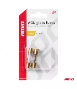 ΑΣΦΑΛΕΙΕΣ ΓΥΑΛΙΝΕΣ AGU AGU 50A 38x10,3mm  ΑΜΙΟ - 2 ΤΕΜ. 