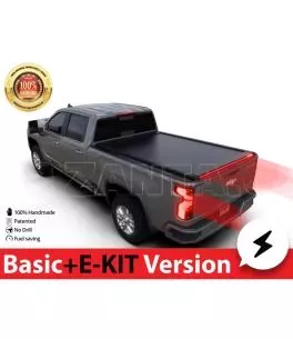 Ηλεκτρικό ρολό καρότσας αλουμινίου Tessera Roll+ (BASIC + E-KIT έκδοση) σε μαύρο ματ Chevrolet Silverado 2500/3500 HD 2020+ 