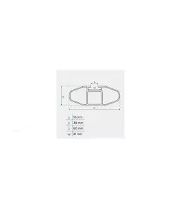 ΜΠΑΡΕΣ ΟΡΟΦΗΣ ΑΛΟΥΜΙΝΙΟΥ BLADE M SILVER 118cm ΜΕ ΑΚΡΑ ALFA HIGH ΓΙΑ FLUSH / STANDARD RAILS MENABO - 2 ΤΕΜ. 