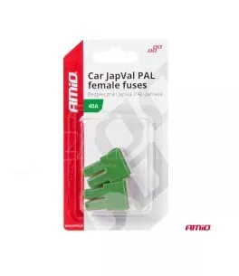 ΑΣΦΑΛΕΙΕΣ JapVal PAL ΘΗΛΥΚΕΣ 40A ΣΕ ΠΡΑΣΙΝΟ ΧΡΩΜΑ AMIO - 2 Τεμ. 