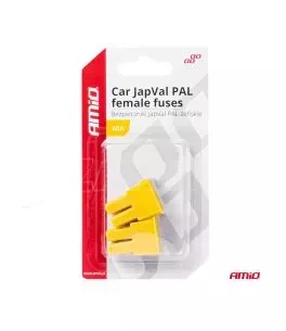 ΑΣΦΑΛΕΙΕΣ JapVal PAL ΘΗΛΥΚΕΣ 60A ΣΕ ΚΙΤΡΙΝΟ ΧΡΩΜΑ AMIO - 2 Τεμ. 