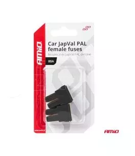 ΑΣΦΑΛΕΙΕΣ JapVal PAL ΘΗΛΥΚΕΣ 80A ΣΕ ΜΑΥΡΟ ΧΡΩΜΑ AMIO - 2 Τεμ. 