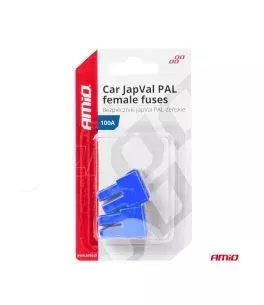 ΑΣΦΑΛΕΙΕΣ JapVal PAL ΘΗΛΥΚΕΣ 100A ΣΕ ΜΠΛΕ ΧΡΩΜΑ AMIO - 2 Τεμ. 