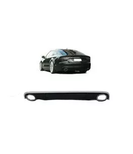 Diffuser Πίσω Προφυλακτήρα Για Audi A7 4G 10-14 RS7 Look Για Απλό Προφυλακτήρα Με Μπούκες Από Abs Πλαστικό 