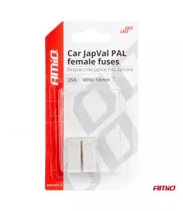 ΑΣΦΑΛΕΙΕΣ JapVal PAL ΜΙΝΙ 14mm ΘΗΛΥΚΕΣ 25A ΣΕ ΛΕΥΚΟ ΧΡΩΜΑ AMIO - 2 Τεμ. 