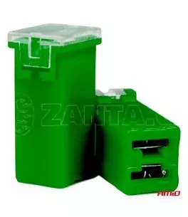 ΑΣΦΑΛΕΙΕΣ JapVal PAL ΜΙΝΙ 14mm ΘΗΛΥΚΕΣ 40A ΣΕ ΠΡΑΣΙΝΟ ΧΡΩΜΑ AMIO - 2 Τεμ. 