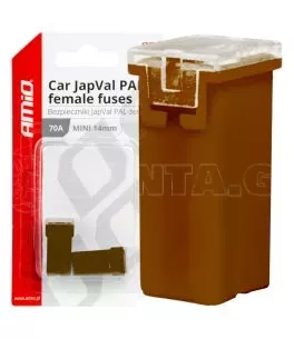 ΑΣΦΑΛΕΙΕΣ JapVal PAL ΜΙΝΙ 14mm ΘΗΛΥΚΕΣ 70A ΣΕ ΚΑΦΕ ΧΡΩΜΑ AMIO - 2 Τεμ. 