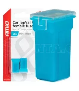 ΑΣΦΑΛΕΙΕΣ JapVal PAL ΜΙΝΙ 17mm ΘΗΛΥΚΕΣ 20A ΣΕ ΓΑΛΑΖΙΟ ΧΡΩΜΑ AMIO - 2 Τεμ. 