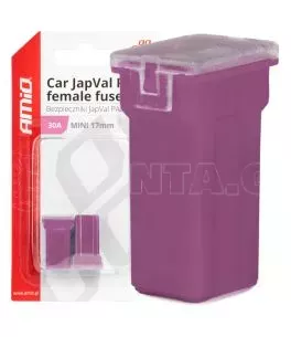 ΑΣΦΑΛΕΙΕΣ JapVal PAL ΜΙΝΙ 17mm ΘΗΛΥΚΕΣ 30A ΣΕ ΜΩΒ ΧΡΩΜΑ AMIO - 2 Τεμ. 
