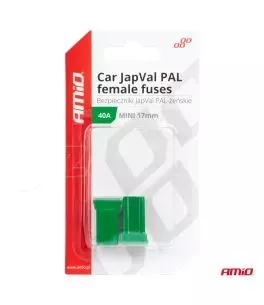 ΑΣΦΑΛΕΙΕΣ JapVal PAL ΜΙΝΙ 17mm ΘΗΛΥΚΕΣ 40A ΣΕ ΠΡΑΣΙΝΟ ΧΡΩΜΑ AMIO - 2 Τεμ. 