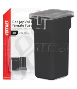 ΑΣΦΑΛΕΙΕΣ JapVal PAL ΜΙΝΙ 17mm ΘΗΛΥΚΕΣ 80A ΣΕ ΜΑΥΡΟ ΧΡΩΜΑ AMIO - 2 Τεμ. 