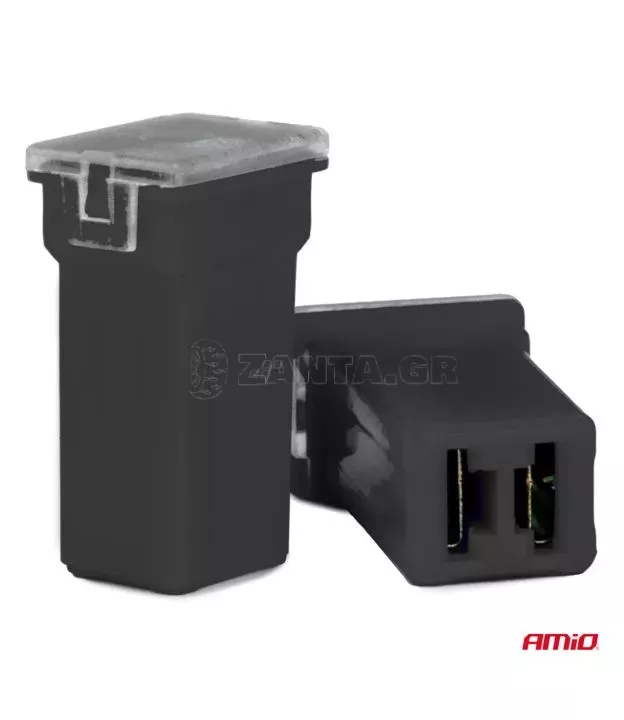 ΑΣΦΑΛΕΙΕΣ JapVal PAL ΜΙΝΙ 17mm ΘΗΛΥΚΕΣ 80A ΣΕ ΜΑΥΡΟ ΧΡΩΜΑ AMIO - 2 Τεμ.