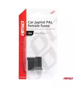 ΑΣΦΑΛΕΙΕΣ JapVal PAL ΜΙΝΙ 17mm ΘΗΛΥΚΕΣ 80A ΣΕ ΜΑΥΡΟ ΧΡΩΜΑ AMIO - 2 Τεμ. 