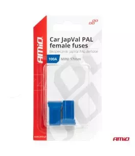 ΑΣΦΑΛΕΙΕΣ JapVal PAL ΜΙΝΙ 17mm ΘΗΛΥΚΕΣ 100A ΣΕ ΜΠΛΕ ΧΡΩΜΑ AMIO - 2 Τεμ. 