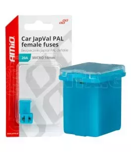 ΑΣΦΑΛΕΙΕΣ JapVal PAL ΜICRO 14mm ΘΗΛΥΚΕΣ 20A ΣΕ ΓΑΛΑΖΙΟ ΧΡΩΜΑ AMIO - 2 Τεμ. 