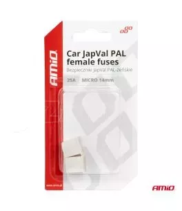 ΑΣΦΑΛΕΙΕΣ JapVal PAL ΜICRO 14mm ΘΗΛΥΚΕΣ 25A ΣΕ ΛΕΥΚΟ ΧΡΩΜΑ AMIO - 2 Τεμ. 