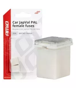 ΑΣΦΑΛΕΙΕΣ JapVal PAL ΜICRO 14mm ΘΗΛΥΚΕΣ 25A ΣΕ ΛΕΥΚΟ ΧΡΩΜΑ AMIO - 2 Τεμ. 