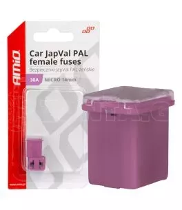 ΑΣΦΑΛΕΙΕΣ JapVal PAL ΜICRO 14mm ΘΗΛΥΚΕΣ 30A ΣΕ ΜΩΒ ΧΡΩΜΑ AMIO - 2 Τεμ. 