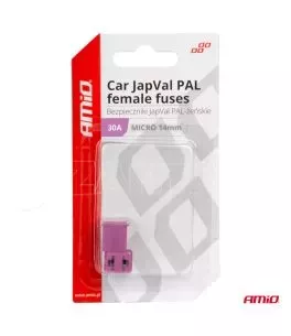 ΑΣΦΑΛΕΙΕΣ JapVal PAL ΜICRO 14mm ΘΗΛΥΚΕΣ 30A ΣΕ ΜΩΒ ΧΡΩΜΑ AMIO - 2 Τεμ. 