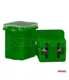 ΑΣΦΑΛΕΙΕΣ JapVal PAL ΜICRO 14mm ΘΗΛΥΚΕΣ 40A ΣΕ ΠΡΑΣΙΝΟ ΧΡΩΜΑ AMIO - 2 Τεμ. 